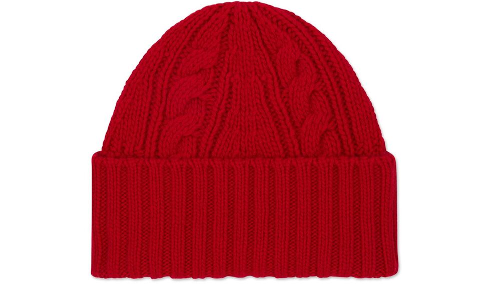  Bompard Cashmere Cable Knit Beanie 