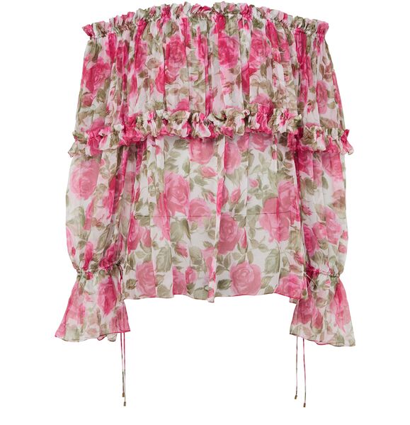  Chloe Printed Long-sleeved Blouse 