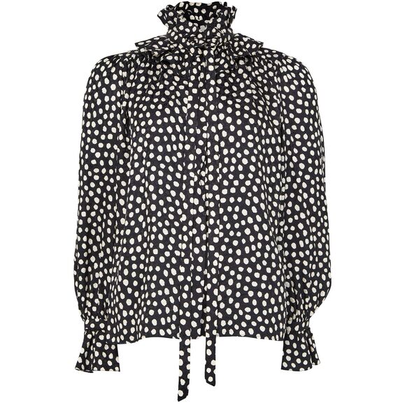  Chloe Ruffled Blouse With Pussycat Bow 