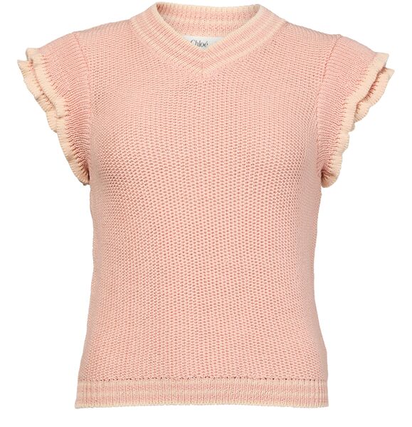  Chloe Wool Ruffle Knit Pullover 