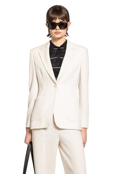  Single-breasted Wool Piqué Blazer 