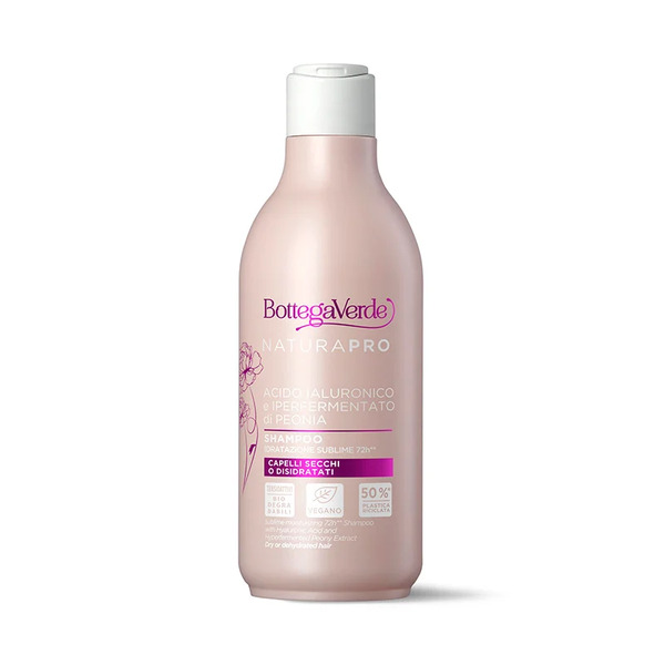  Bottega Verde Bottega Verde Acido Ialuronico E Iperfermentato Di Peonia - Shampoo - Idratazione Sublime 72h - Capelli Secchi O Disidratati 