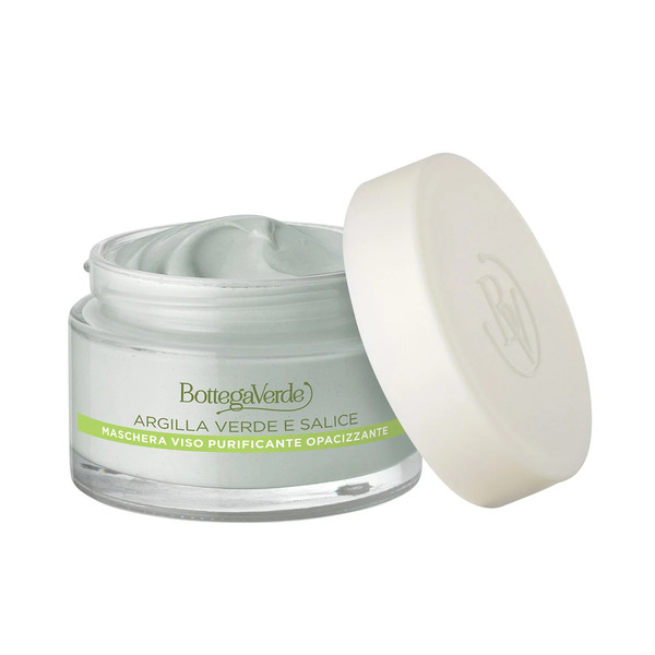 Bottega Verde Bottega Verde Argille Di Bellezza - Maschera Viso Purificante Opacizzante (50 Ml) - Argilla Verde Di Sicilia Ed Estratto Di Salice - Pelli Impure O Grasse 