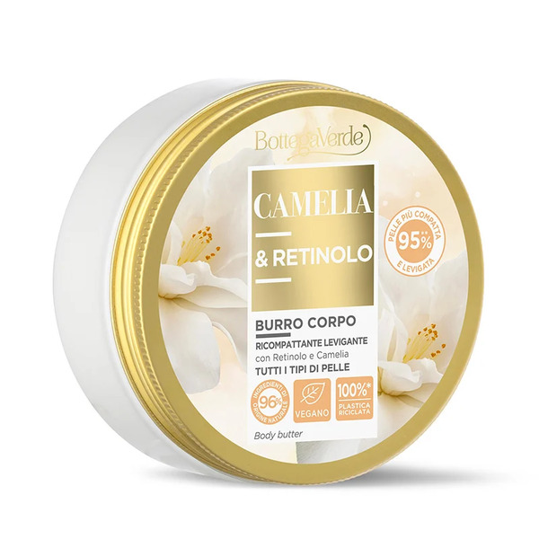  Bottega Verde Bottega Verde Camelia E Retinolo - Burro Corpo - Ricompattante Levigante - Con Retinolo E Iperfermentato Di Camelia Di Tenuta Bottega Verde - Tutti I Tipi Di Pelle 