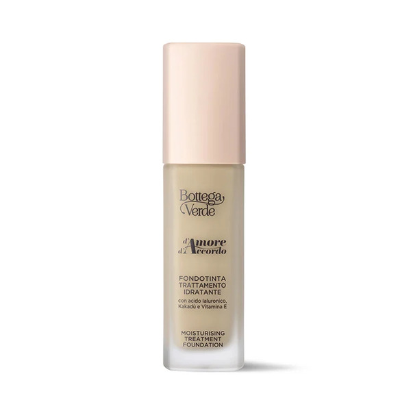  Bottega Verde Bottega Verde D'amore D'accordo - Fondotinta Trattamento Idratante 12 Ore Con Blend Di Acido Ialuronico, Kakadù E Vitamina E - Effetto Naturale 