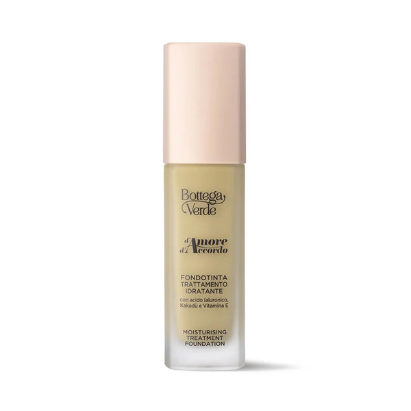  Bottega Verde Bottega Verde D'amore D'accordo - Fondotinta Trattamento Idratante 12 Ore Con Blend Di Acido Ialuronico, Kakadù E Vitamina E - Effetto Naturale 