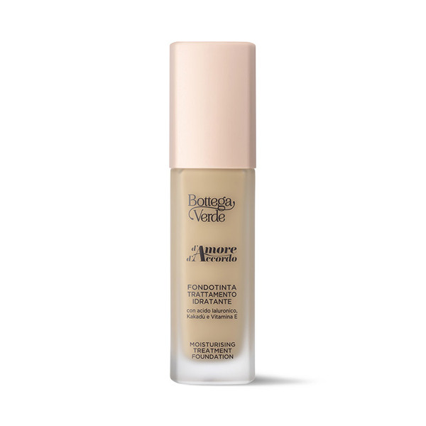  Bottega Verde Bottega Verde D'amore D'accordo - Fondotinta Trattamento Idratante 12 Ore Con Blend Di Acido Ialuronico, Kakadù E Vitamina E - Effetto Naturale 