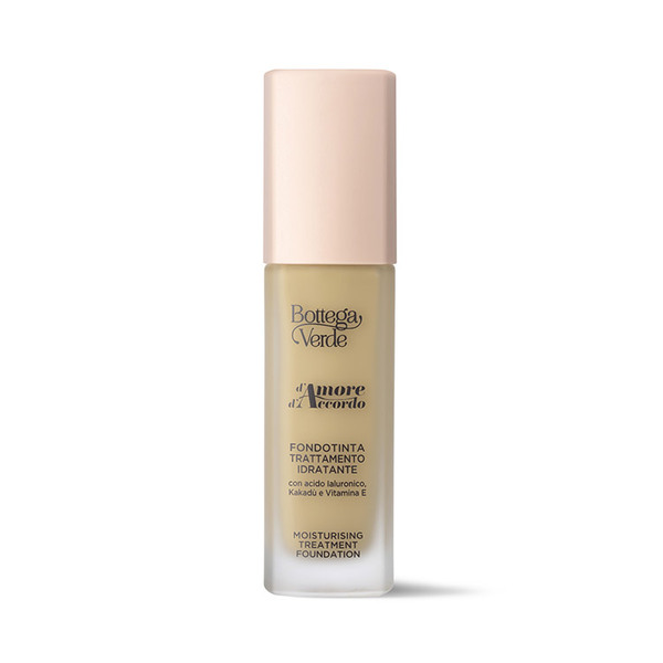  Bottega Verde Bottega Verde D'amore D'accordo - Fondotinta Trattamento Idratante 12 Ore Con Blend Di Acido Ialuronico, Kakadù E Vitamina E - Effetto Naturale 