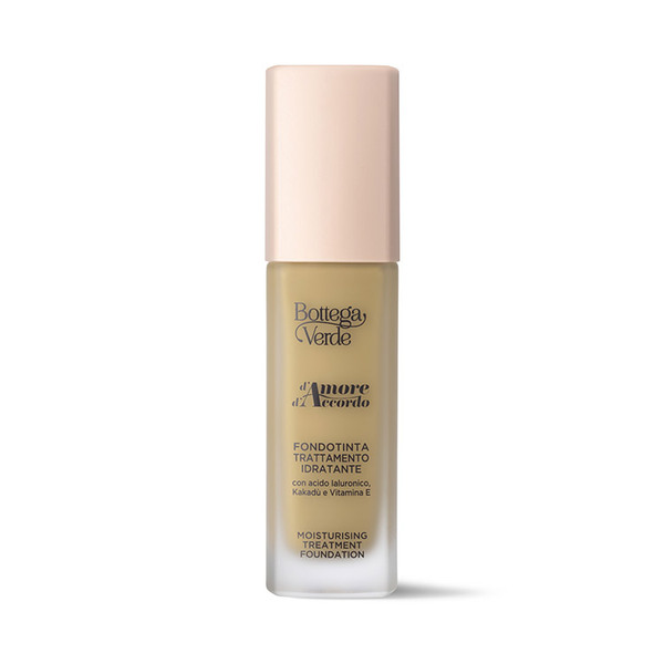  Bottega Verde Bottega Verde D'amore D'accordo - Fondotinta Trattamento Idratante 12 Ore Con Blend Di Acido Ialuronico, Kakadù E Vitamina E - Effetto Naturale 