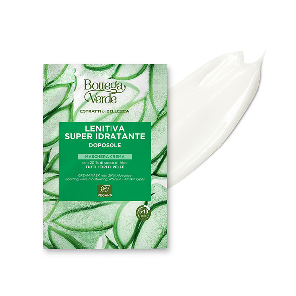  Bottega Verde Bottega Verde Estratti Di Bellezza - Maschera Crema - Con 20% Di Succo Di Aloe* - Super Idratante, Lenitiva, Doposole - Tutti I Tipi Di Pelle 