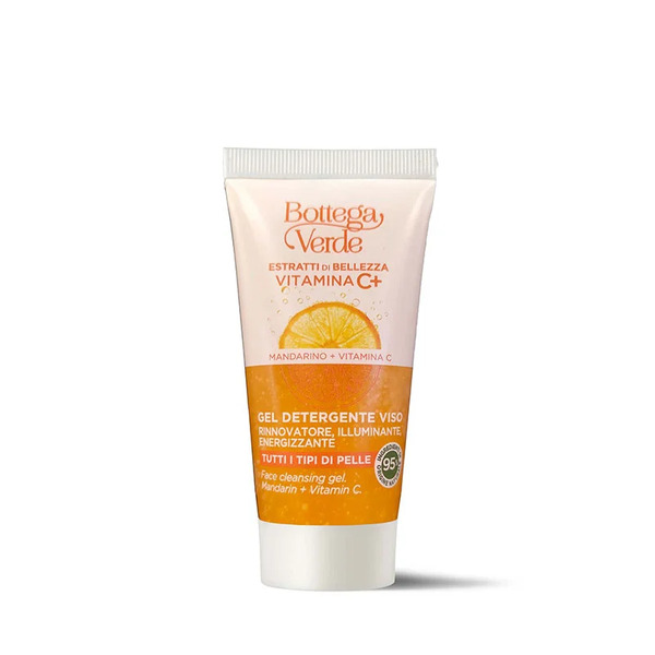  Bottega Verde Bottega Verde Estratti Di Bellezza - Vitamina C+ - Gel Detergente Viso - Mandarino + Vitamina C - Rinnovatore, Illuminante, Energizzante - Tutti I Tipi Di Pelle 