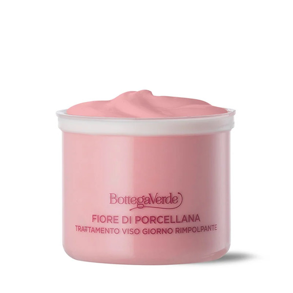  Bottega Verde Bottega Verde Fiore Di Porcellana - Sistema Perfezionatore - Ricarica Trattamento Viso Giorno - Rimpolpante Anti-svuotamento E Anti-infragilimento - Con Pigmenti Rosa - Con Ceramidi Vegetali, Collagene Vegetale Da Acacia E Fiore Di Porcellana - Pelli Norm 