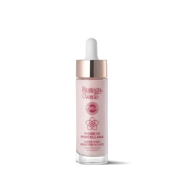  Bottega Verde Bottega Verde Fiore Di Porcellana - Sistema Perfezionatore - Siero Viso Booster Di Luce - Pigmenti Illuminanti - Con Ceramidi Vegetali, Collagene Vegetale Da Acacia E Fiore Di Porcellana - Tutti I Tipi Di Pelle 