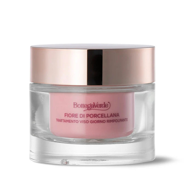  Bottega Verde Bottega Verde Fiore Di Porcellana - Sistema Perfezionatore - Trattamento Viso Giorno - Rimpolpante Anti-svuotamento E Anti-infragilimento - Con Pigmenti Rosa - Con Ceramidi Vegetali, Collagene Vegetale Da Acacia E Fiore Di Porcellana - Pelli Normali O Sec 
