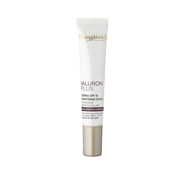  Bottega Verde Bottega Verde Ialuron Plus - Crema Contorno Occhi, Antirughe, Effetto Filler *, Con Acido Ialuronico Ed Estratti Di Fiori Bianchi, Spf 15 - Pelli Normali O Secche 