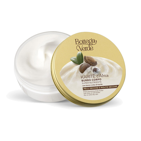  Bottega Verde Bottega Verde Karitè D'africa - Burro Corpo Super Nutriente - Con Burro E Olio Di Karitè - Pelli Secche O Molto Secche 