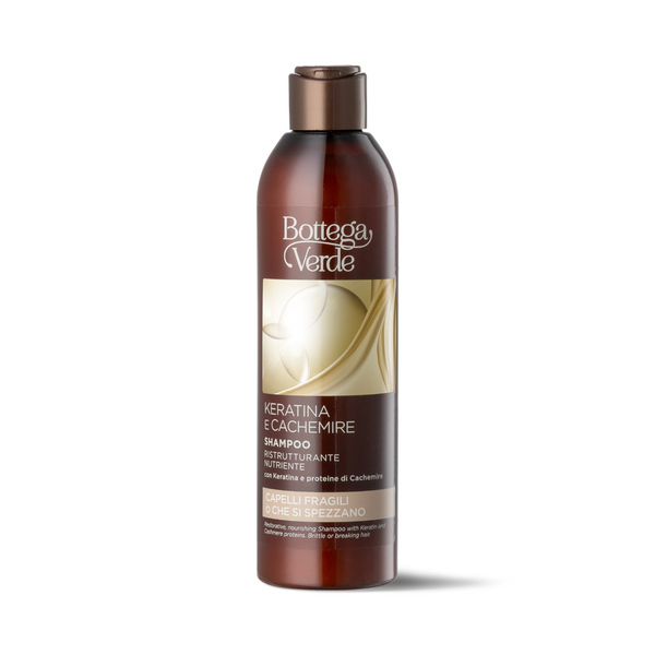  Bottega Verde Bottega Verde Keratina E Cachemire - Shampoo Ristrutturante Nutriente - Con Keratina E Proteine Di Cachemire - Capelli Fragili O Che Si Spezzano 