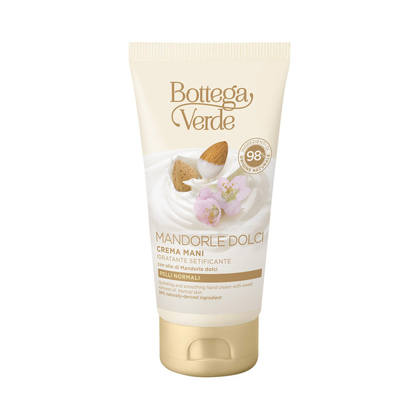  Bottega Verde Bottega Verde Mandorle Dolci - Crema Mani - Idratante Setificante - Con Olio Di Mandorle Dolci - Pelli Normali 