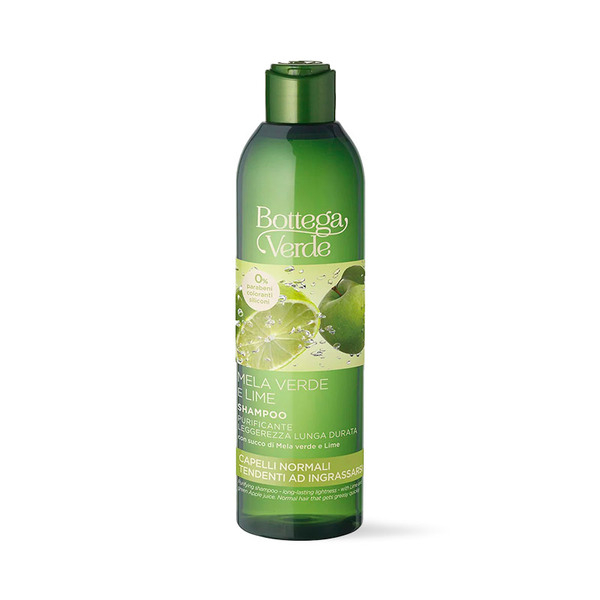  Bottega Verde Bottega Verde Mela Verde E Lime - Shampoo Purificante - Leggerezza Lunga Durata- Con Succo Di Mela Verde E Lime - Capelli Normali Tendenti Ad Ingrassarsi 