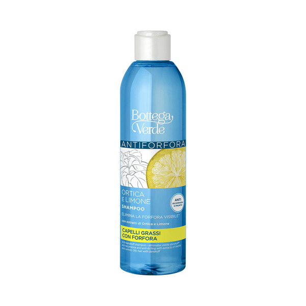  Bottega Verde Bottega Verde Ortica E Limone - Shampoo Antiforfora - Elimina La Forfora Visibile*, Anti Prurito E Ricomparsa - Con Estratti Di Ortica E Limone - Capelli Grassi Con Forfora 