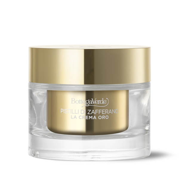  Bottega Verde Bottega Verde Pistilli Di Zafferano - La Crema Oro - Trattamento Viso Giorno E Notte - Antirughe Antietà Globale 10 Azioni - Con Saffron-ide Pro Age Con Ceramidi E Iperfermentato Di Zafferano 