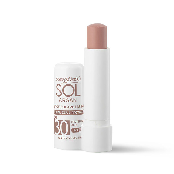  Bottega Verde Bottega Verde Sol Argan - Stick Labbra Solare - Tonalizza E Protegge - Con Olio Di Argan E Vitamina E - Protezione Alta Spf30 Water Resistant 