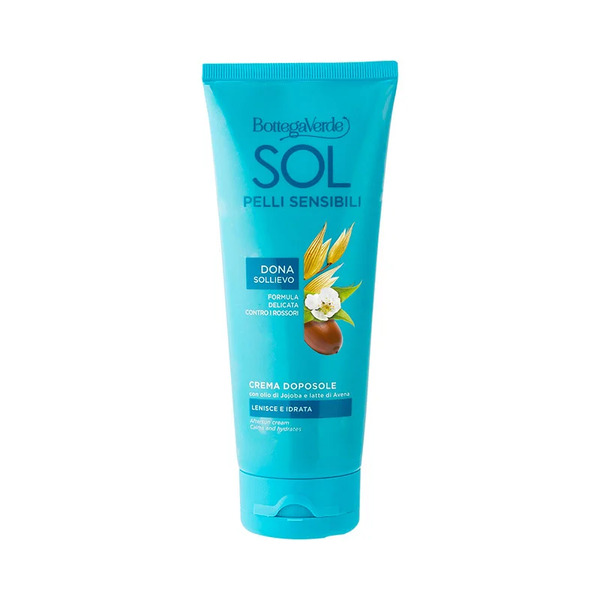  Bottega Verde Bottega Verde Sol Pelli Sensibili - Crema Doposole - Lenisce E Idrata - Con Olio Di Jojoba E Latte Di Avena (200 Ml) - Dona Sollievo - Formula Delicata Contro I Rossori 