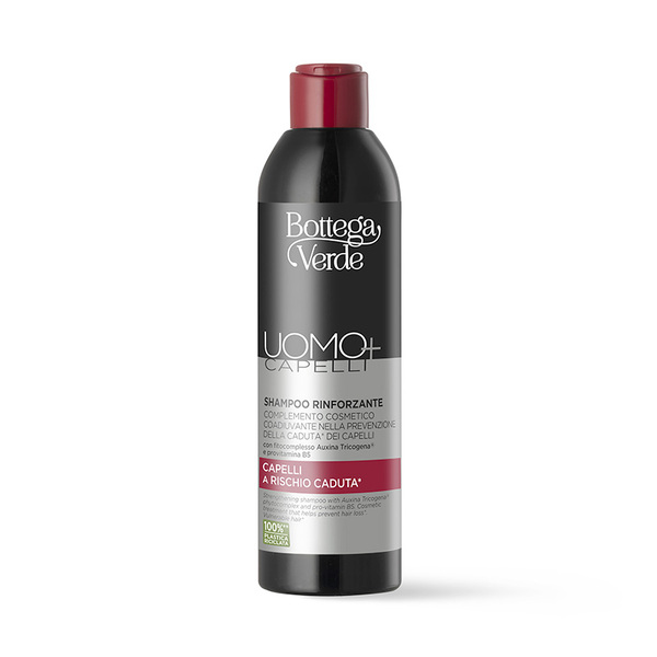  Bottega Verde Bottega Verde Uomo+ Capelli - Shampoo Rinforzante - Con Fitocomplesso Auxina Tricogena® E Provitamina B5 - Complemento Cosmetico Coadiuvante Nella Prevenzione Della Caduta* Dei Capelli - Capelli A Rischio Caduta* 