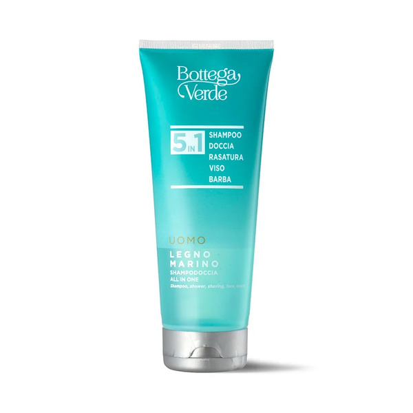  Bottega Verde Bottega Verde Uomo - Legno Marino - Shampodoccia All-in-one 5 In 1 Con Minerali - Shampoo, Doccia, Rasatura, Viso, Barba 