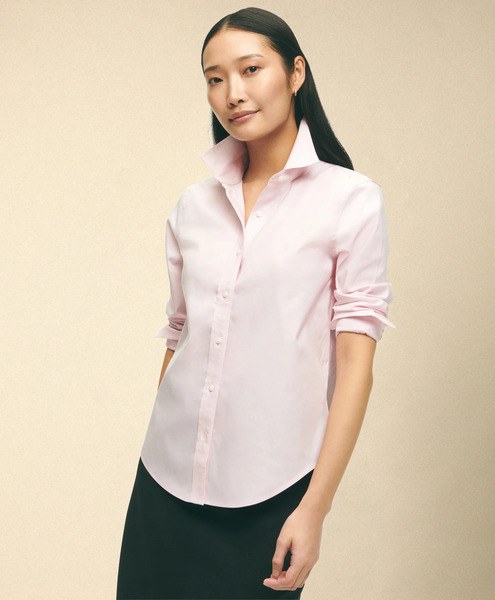  Brooks Brothers Camicia Classic Fit Non-iron In Oxford Pinpoint Supima Con Collo A Punta Classica - Donna Camicie E Bluse Rosa 0 