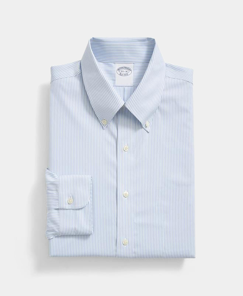  Brooks Brothers Camicia Oxford Pinpoint A Righe Non-iron Slim Fit Con Collo Button Down - Uomo Camicie Formali Ortensia 18 