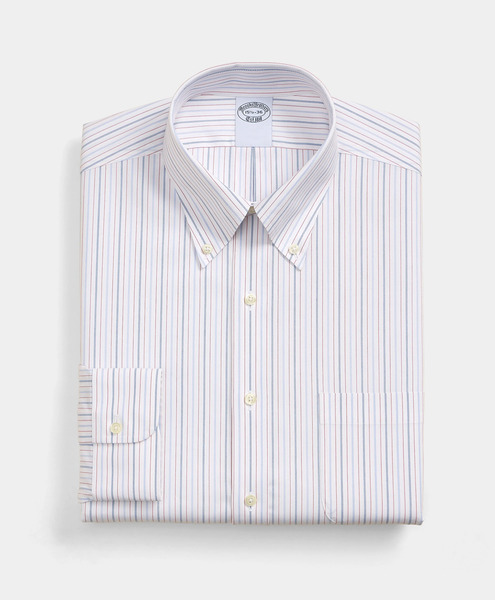  Brooks Brothers Camicia Regular Fit Non-iron In Cotone Con Collo Button Down - Uomo Camicie Formali Bianco 15h 