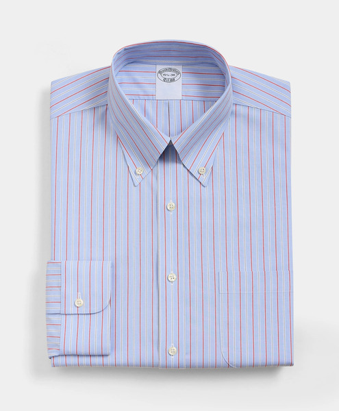  Brooks Brothers Camicia Regular Fit Non-iron In Cotone Con Collo Button Down - Uomo Camicie Formali Blu 18 