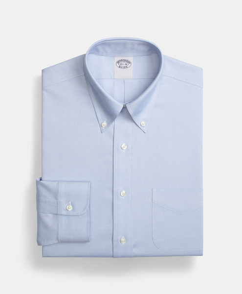  Brooks Brothers Camicia Regular Fit Non-iron In Supima Oxford Pinpoint Con Collo Button Down - Uomo Camicie Formali Azzurro 20 