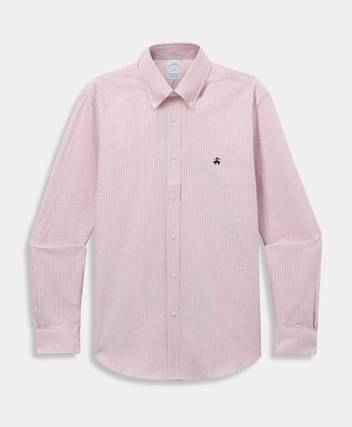  Brooks Brothers Camicia Regular Fit Oxford A Righe Con Collo Button Down - Uomo Camicie Casual Rosso Xxxl 