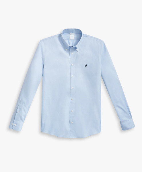  Brooks Brothers Camicia Slim Fit Non-iron In Oxford Pinpoint Con Collo Button Down - Uomo Camicie Casual Blu Xxl 