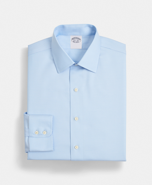  Brooks Brothers Camicia Slim Fit Non-iron In Twill Stretch Supima Con Collo Ainsley - Uomo Camicie Formali Azzurro 18 
