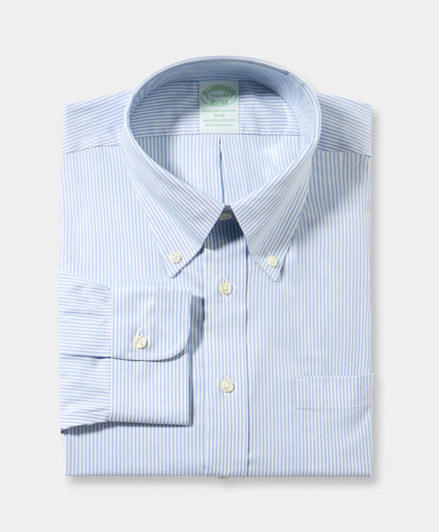  Brooks Brothers Camicia Slim Fit Non-iron Oxford Con Collo Button Down - Uomo Camicie Formali Ortensia 15h 