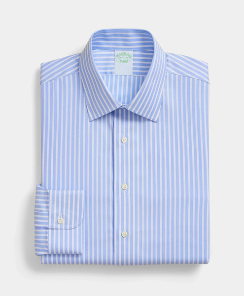  Brooks Brothers Camicia Slim Fit Non-iron Performance Con Collo Ainsley - Uomo Camicie Formali Blu 14h 