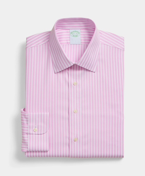  Brooks Brothers Camicia Slim Fit Non-iron Performance Con Collo Ainsley - Uomo Camicie Formali Rosa 17h 