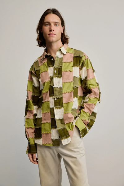  Camicia A Quadri Patchwork 
