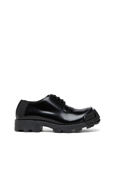  Diesel - D-hammer-chaussures à Lacets En Cuir Avec Embout Oval D - Chaussures à Lacets Et Sabots - Homme - Noir 