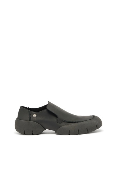  Diesel - D-mathieu-mocassin En Cuir Brossé Avec Semelle En Caoutchouc - Mocassins Et Mules - Homme - Noir 