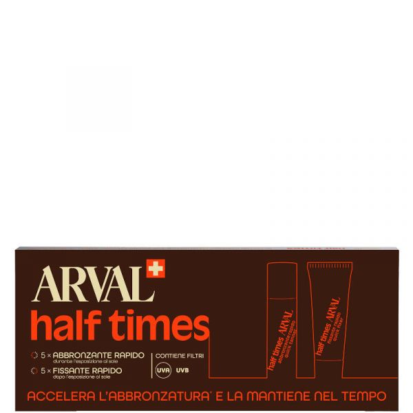  Arval Half Times - Spf 6 5 X 10 Ml Abbronzante Rapido + 5 X 10 Ml Fissante Rapido - 5 X 10 Ml Abbronzante Rapido + 5 X 10 Ml Fissante Rapido 