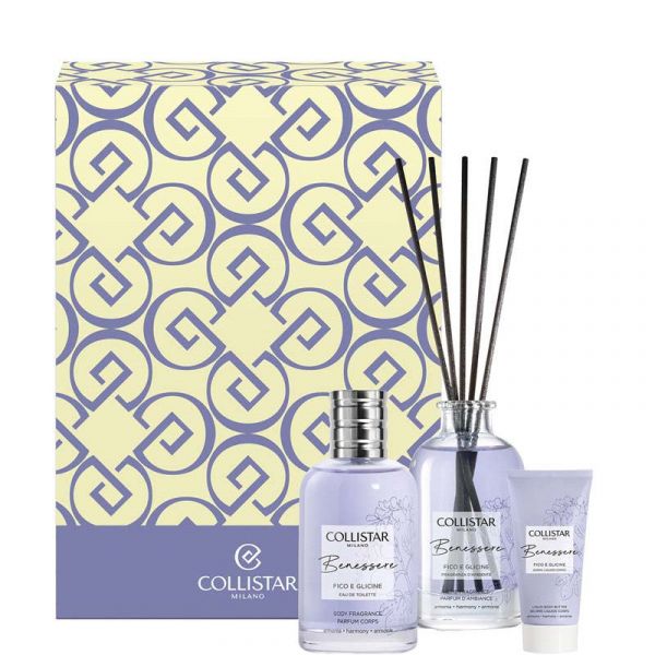  Collistar Benessere Fico E Glicine Cofanetto 100 Ml Eau De Toilette + 50 Ml Burro Liquido Corpo + 100 Ml Fragranza D'ambiente - 100 Ml Eau De Toilette + 50 Ml Burro Liquido Corpo + 100 Ml Fragranza D'ambiente 