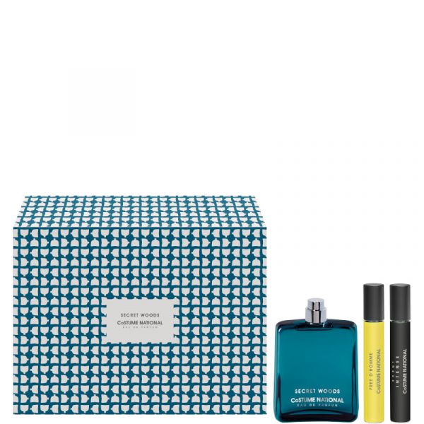  Costume National Costume National Secret Woods Confezione - 100 Ml Eau De Parfum + 7,5 Ml Purse Spray Free D'homme + 7,5 Ml Purse Spray Scent Intense 