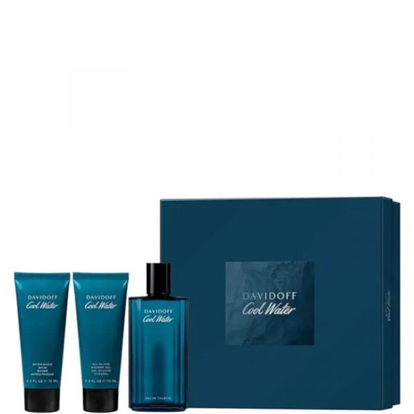 Davidoff Davidoff Cool Water Eau De Toilette Cofanetto 125 Ml Eau De Toilette + 75 Ml Shower Gel + 75 Ml After Shave Balm - 125 Ml Eau De Toilette + 75 Ml Shower Gel + 75 Ml After Shave Balm 