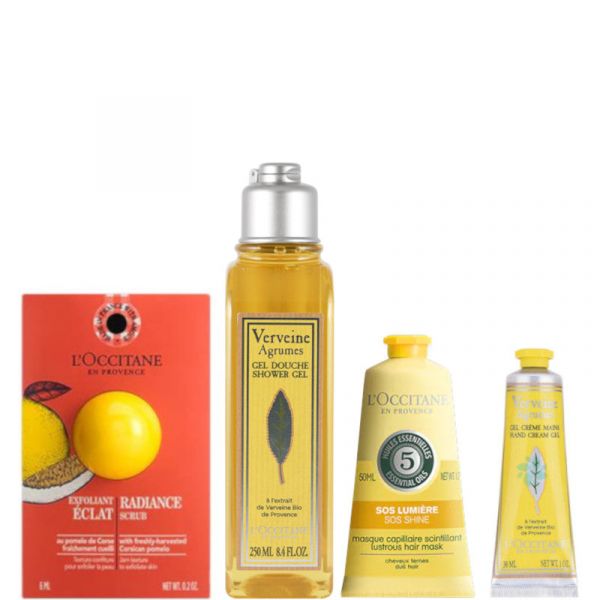  L'occitane En Provence Verveine Agrumes Confezione 250 Ml Gel Doccia + 30 Ml Gel Crema Mani + 50 Ml Maschera Capelli + 6 Ml Esfoliante Viso - 250 Ml Gel Doccia + 30 Ml Gel Crema Mani + 50 Ml Maschera Capelli + 6 Ml Esfoliante Viso 