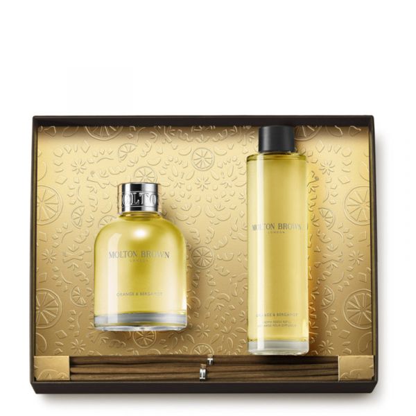  Molton Brown Orange & Bergamot Home Fragrance Gift Set 150 Ml Diffusore D'ambiente Con Bacchette + 150 Ml Ricarica Per Diffusore D'ambiente - 150 Ml Diffusore D'ambiente Con Bacchette + 150 Ml Ricarica Per Diffusore D'ambiente 