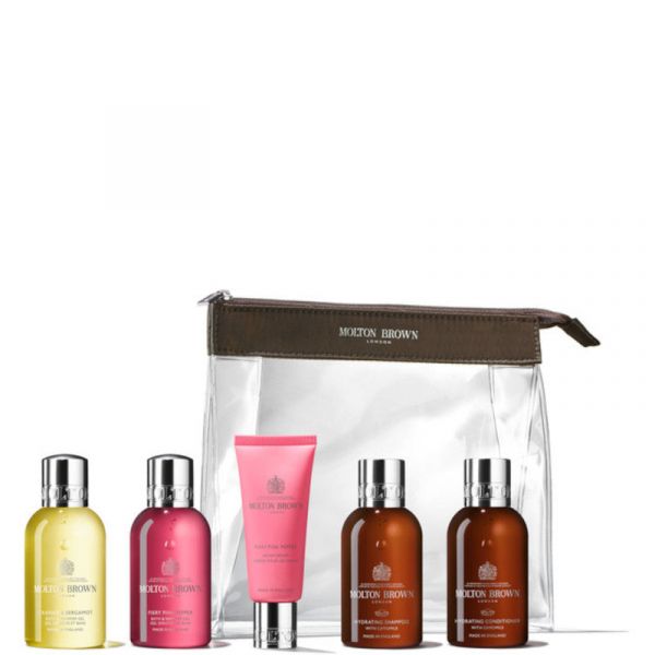 Molton Brown The Revived Voyager Body & Hair Carry-on Bag 2 X 100 Ml Gel Doccia + 100 Ml Shampoo + 100 Ml Balsamo + 40 Ml Crema Mani - 2 X 100 Ml Gel Doccia + 100 Ml Shampoo + 100 Ml Balsamo + 40 Ml Crema Mani 